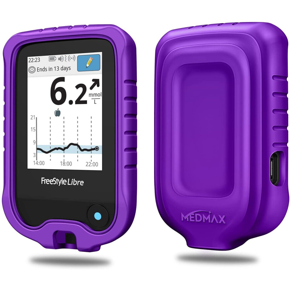 Medmax Silicone Case For Freestyle Libre 2 / Libre Reader, Lightweight Shockproof Anti Slip Protective Cover Soft Gel Skin With...