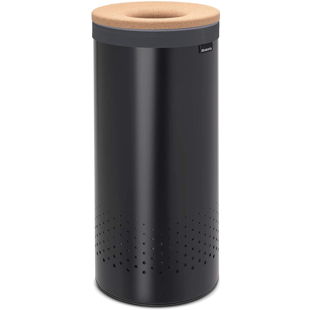 Brabantia - Laundry Bin - Cork Lid - Portable Laundry Bag Inside - Quick-drop Opening - Basket with Ventilation Holes -...