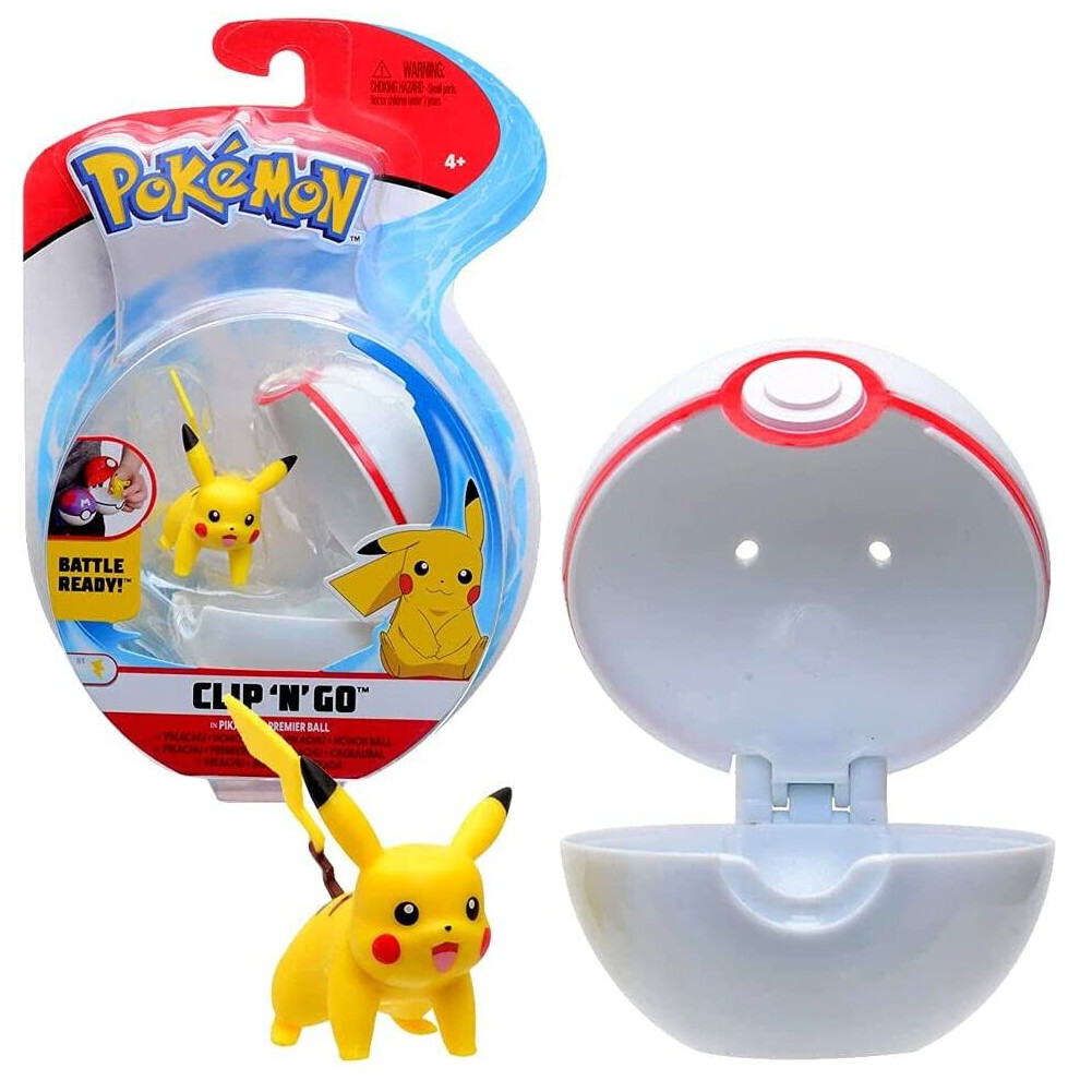 Pokemon Toy Figure with Pokeball Clip N Go | Action Figures, Play Figure:Pikachu