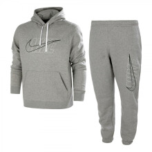 (Medium) Nike Air Mens Tracksuit Hoodie Joggers Set Grey