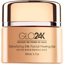 GLO24K Ansiktspeelinggel med 24k Guld och Vitaminer C,E. För optimal exfoliering och mikrodermabrasion.