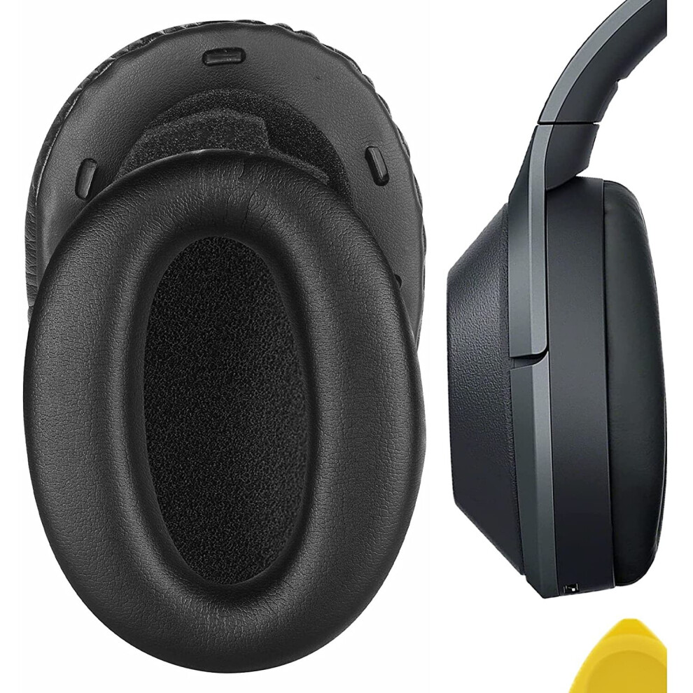 Geekria Quickfit Protein Leather Replacement Ear Pads For Sony Wh1000xm2, Mdr-1000X Headphones Earpads, Headset Ear Cushion... Black 661585124972
