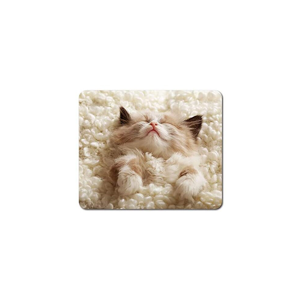 Cute Sleeping Kitten Mouse Mat Pad - Cat Lover Mum Sister Gift Pc Computer #8377 7625902588789