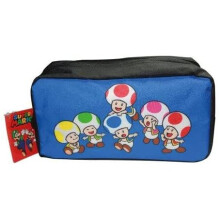 Super Mario Blue Toad School Pencil Case Stationary