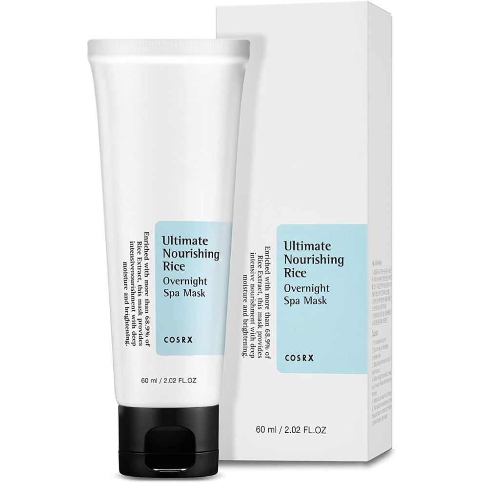 Cosrx Ultimate Nourishing Rice Overnight Spa Mask, 60Ml | Facial Moisturizer With Rice Extract And Niacinamide | Leave-On Face...