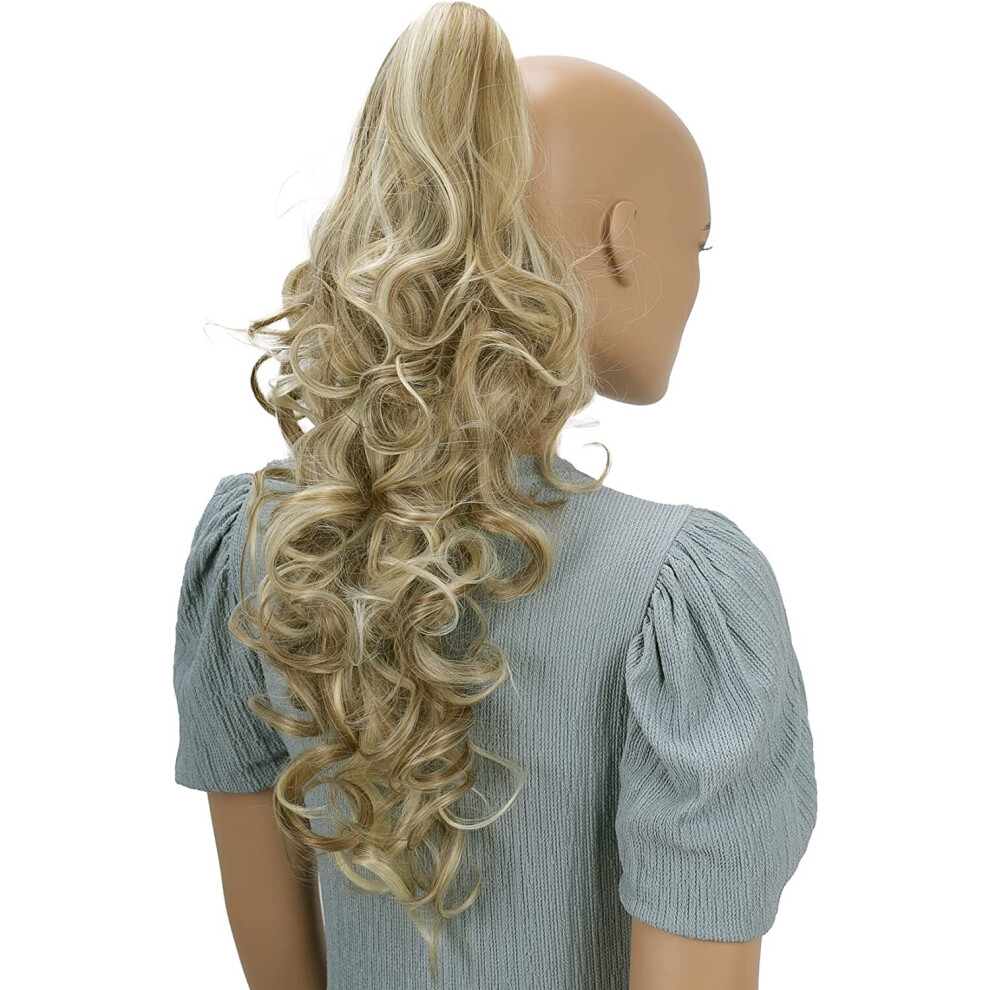 Caisha Unisex Not,Specified Prettyshop 20" Hairpiece Ponytail Clip On Extension With Butterfly Claw Voluminous Wavy Blondmix H14