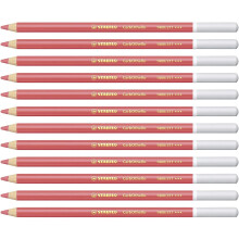 Premium Colouring Pencil - STABILO CarbOthello Pastel Pencil Box of 12 Carmine Red Middle
