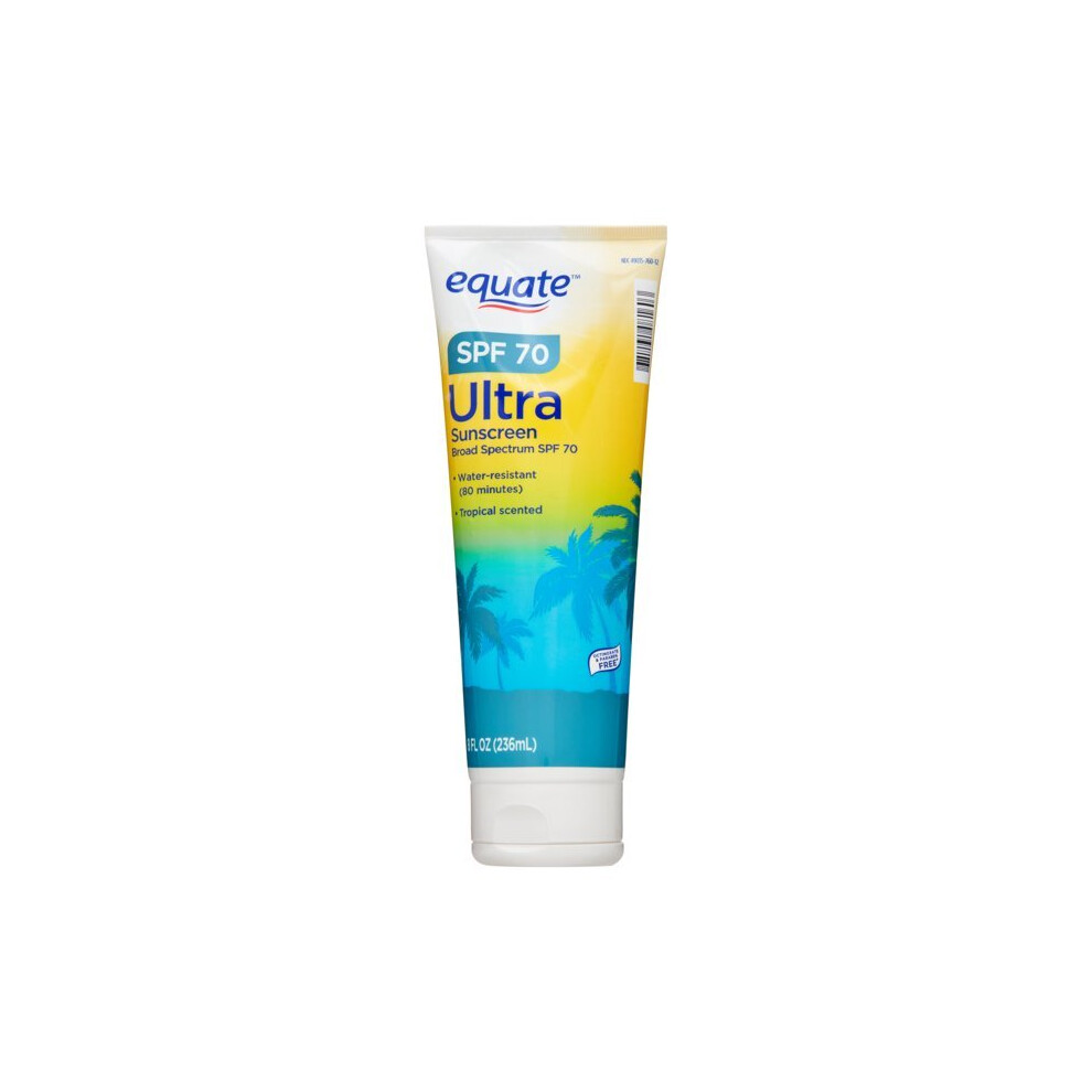 Equate Ultra Protection Sunscreen Lotion, Spf 70, 8 Fl Oz
