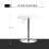 Homcom HOMCOM 60cm Adjustable Height Round Bar Table with Swivel Top White 5