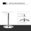 Homcom HOMCOM 60cm Adjustable Height Round Bar Table with Swivel Top White 6