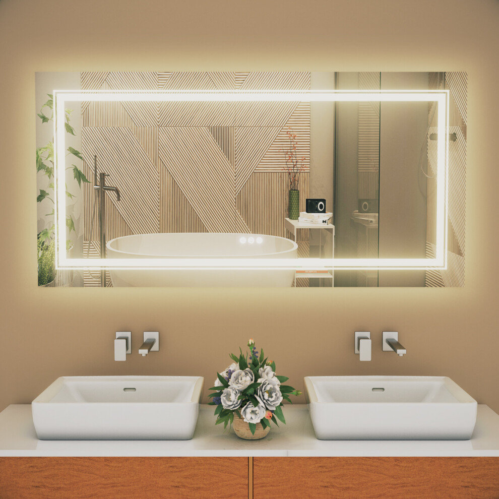 1200*600mm Rectangle Led Backlit Light Bathroom Mirror