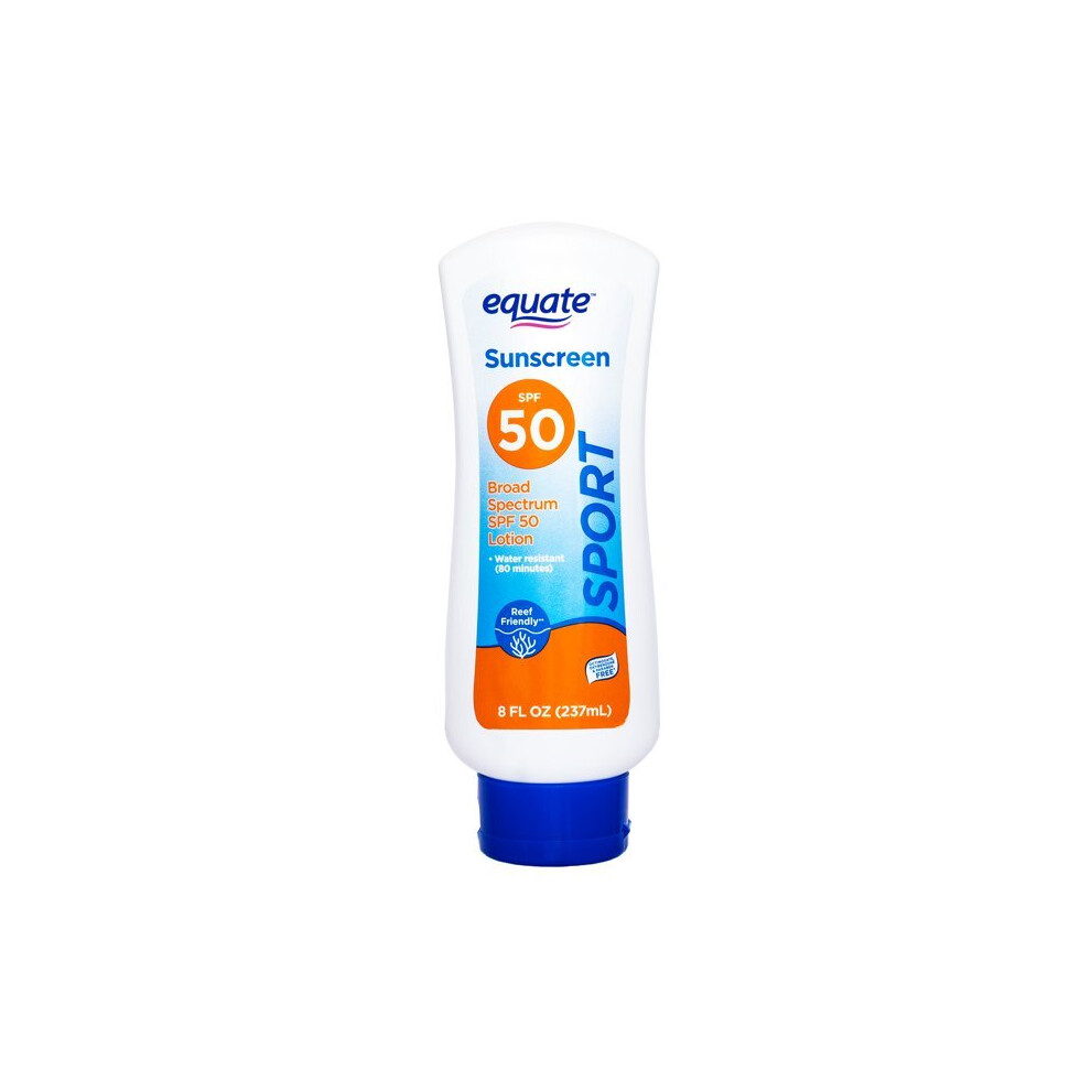 Equate Sport Broad Spectrum Sunscreen Lotion, Spf 50, 8 Fl Oz