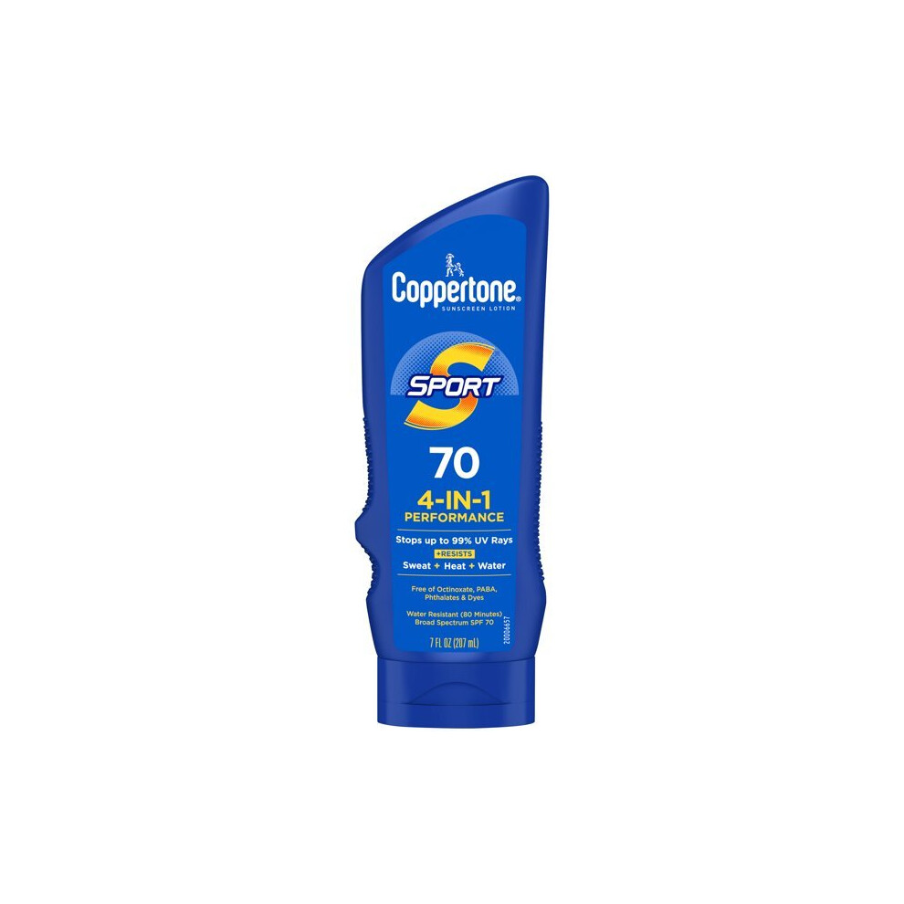 Coppertone Sport Sunscreen Lotion, Spf 70 Sunscreen, 7 Fl Oz