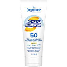 Coppertone Sport Mineral Sunscreen SPF 50 Lotion | Zinc Oxide | UVA UVB Protection | 5 fl. oz