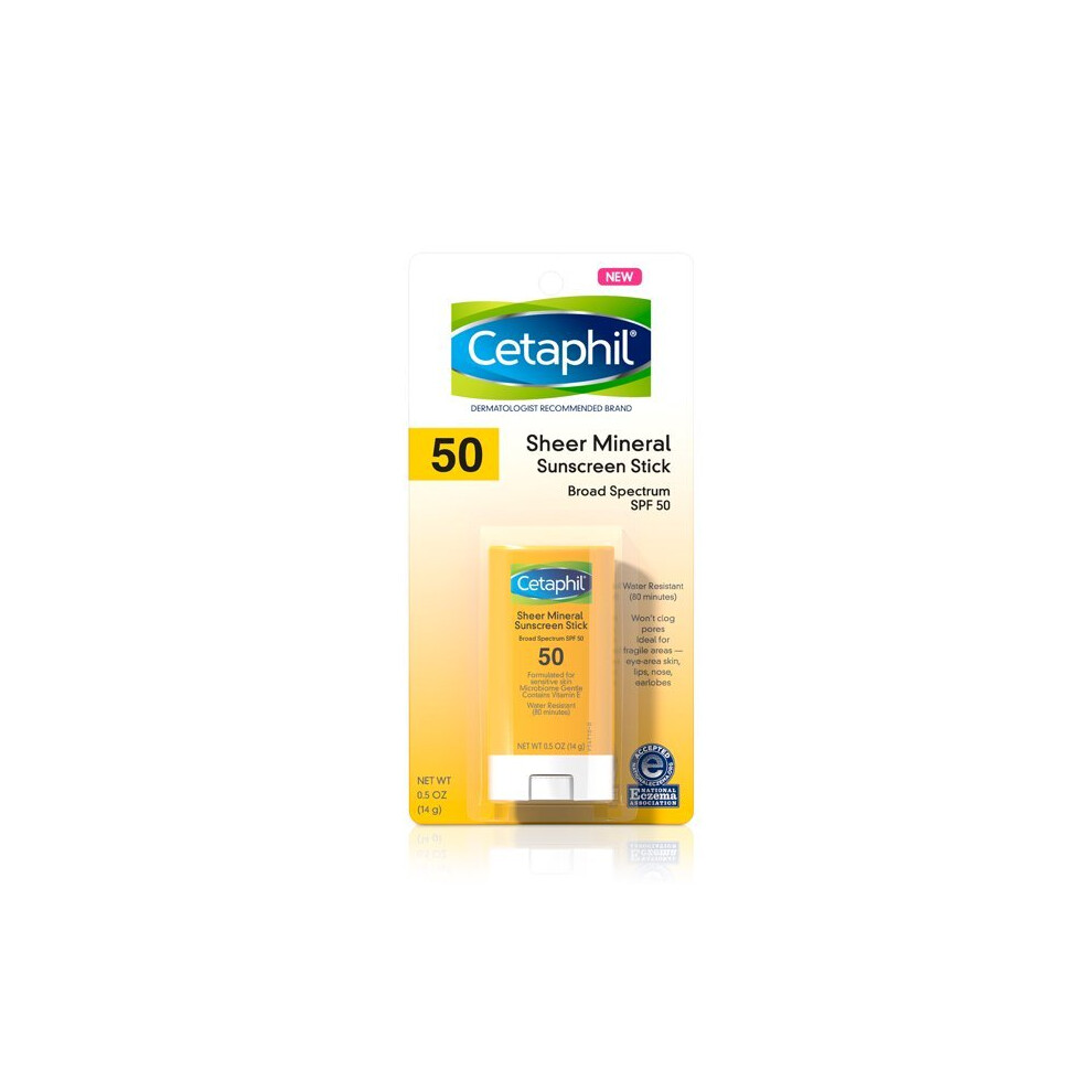 Cetaphil Sheer Mineral Sunscreen Stick SPF 50 0.5 oz