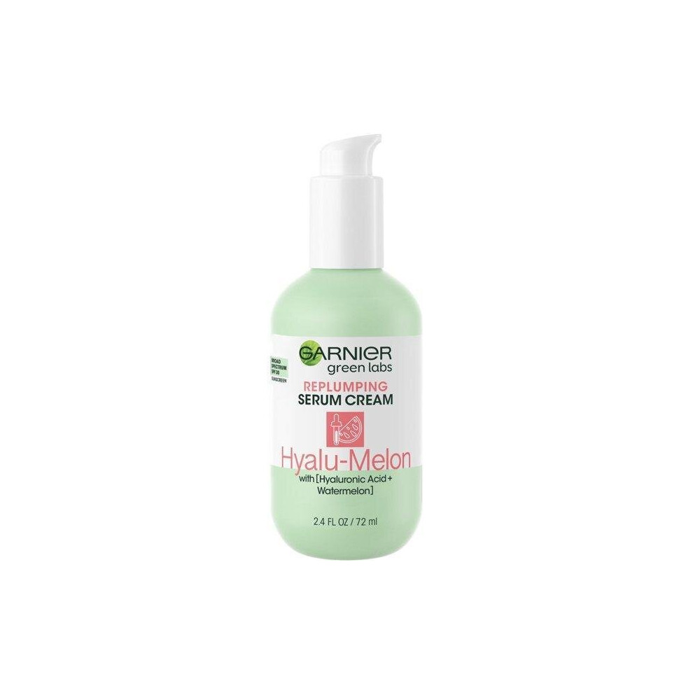 Garnier Green Labs Hyalu-Melon Replumping Serum Cream with SPF 30 and Hyaluronic Acid + Watermelon, 2.4 fl. oz.