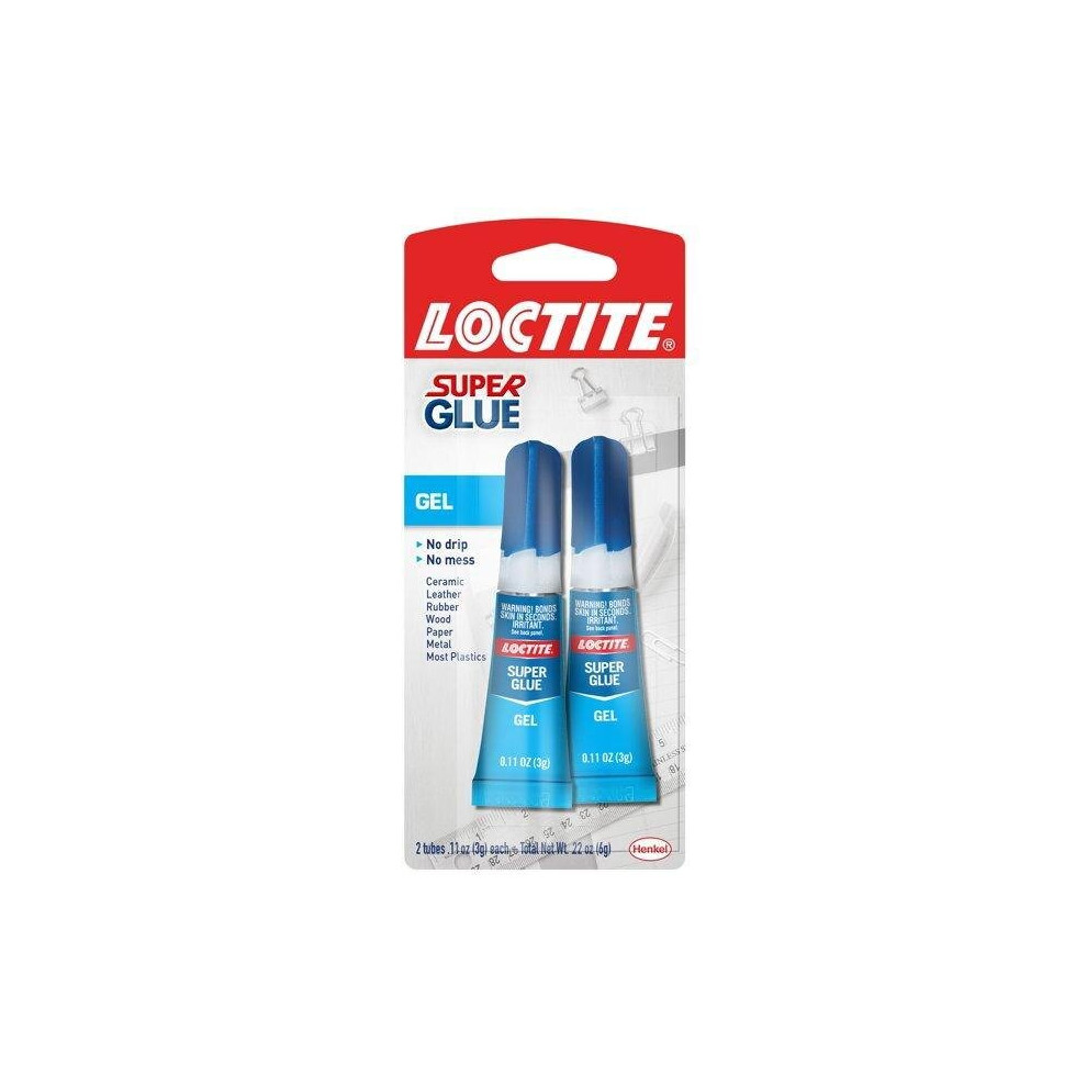 Loctite Super Glue Gel Tube, 2 pack, 0.11 oz