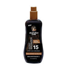 Australian Gold SPF 15 Spray Gel Sunscreen with Instant Bronzer 8 oz