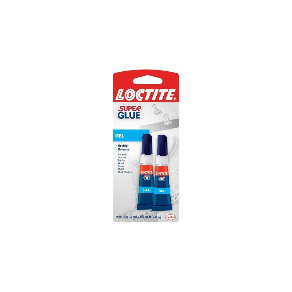 Loctite Super Glue Gel Tube, 2 Pack, 0.07 Oz