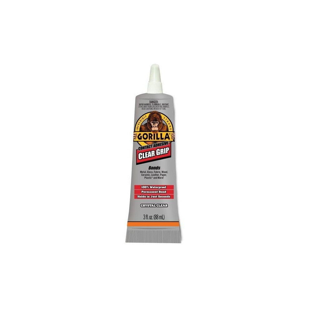 Gorilla Clear Grip Contact Adhesive, 3 Ounce