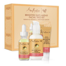 SheaMoisture Facial Trio Skin Care Kit For Dull, Dry Skin Papaya and Vitamin C Sulfate-Free Skin Care With Serum