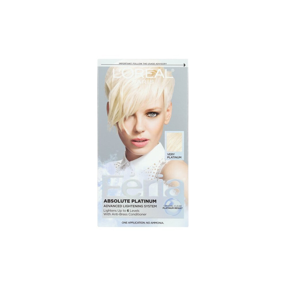 L'Oreal Paris Feria Multi-Faceted Shimmering Permanent Hair Color, Very Platinum, 1 kit