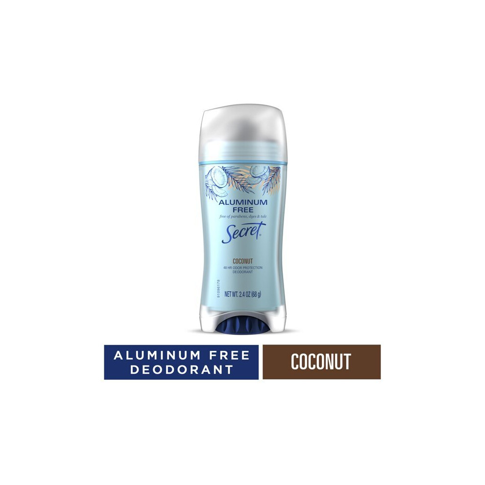 Secret Aluminum Free Deodorant For Women, Coconut, 2.4 Ounces