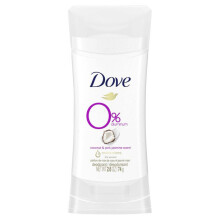 Dove 0% Aluminum Deodorant Stick Non-irritating Deodorant for Underarm Care Coconut and Pink Jasmine Kindest Aluminum Free Deodorant 2.6 oz
