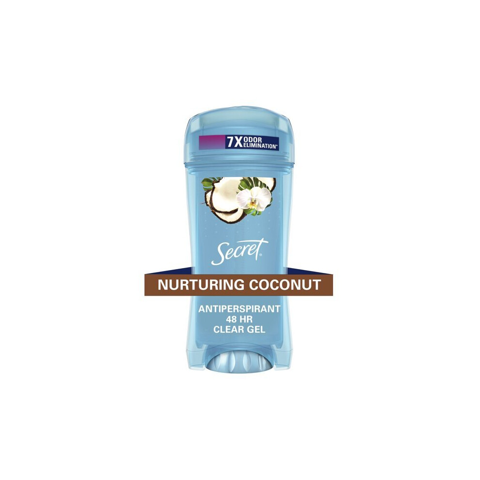 Secret White Clear Gel Antiperspirant And Deodorant, Coconut Scent, 2.6 Oz.
