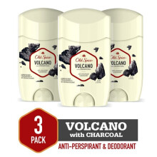 Old Spice Invisible Solid Antiperspirant Deodorant for Men Volcano with Charcoal Scent, 2.6 oz, 3 Pack
