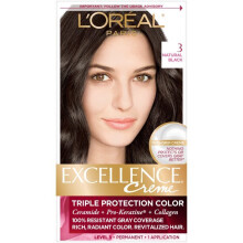 LOreal Paris Excellence Creme - 3 Naturlig Svart (Naturlig) 1 Styck (Förpackning med 4)