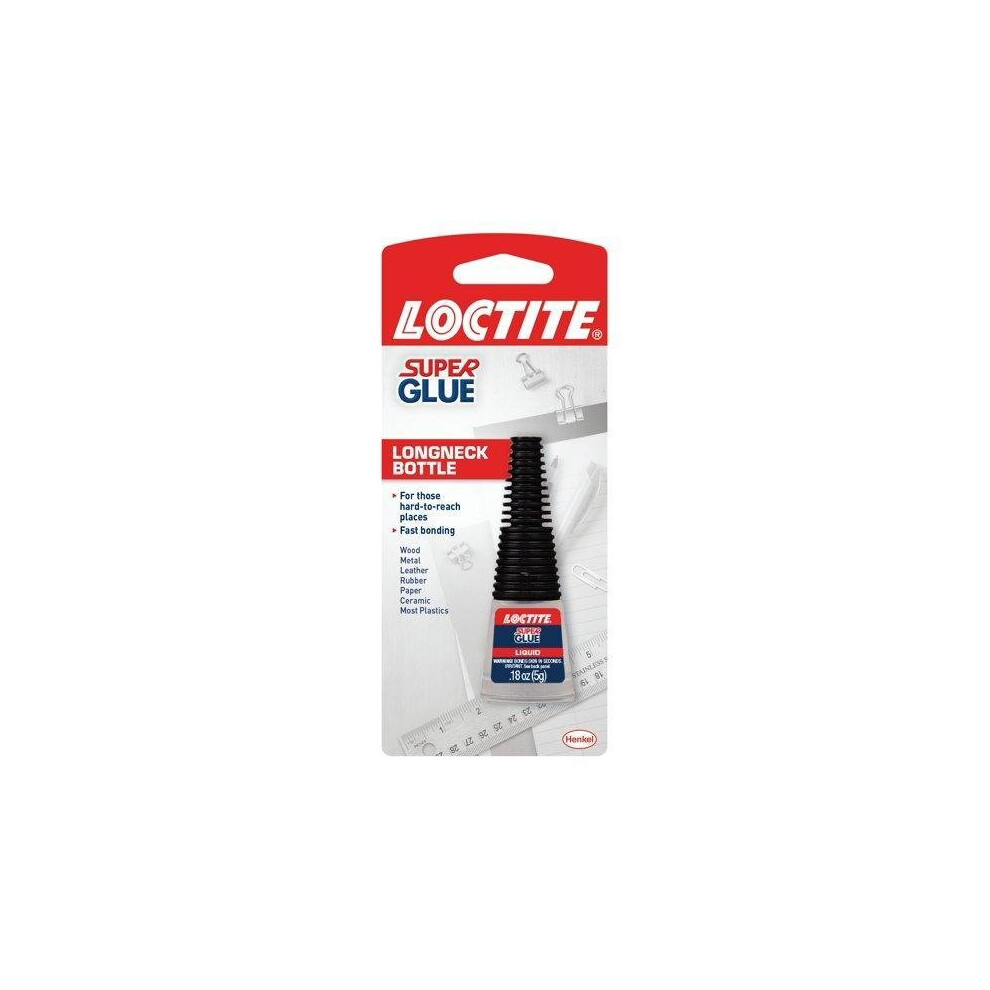 Loctite Super Glue Liquid Longneck Bottle, 0.18 oz Bottle