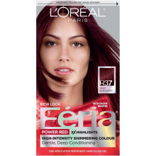 L'Oreal Paris Feria Multi-Faceted Shimmering Permanent Hair Color, R68 Ruby Rush, 1 Kit