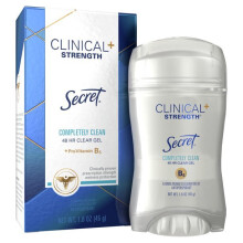 Secret Clinical Strength Clear Gel Antiperspirant & Deodorant Clean Scent 1.6 Oz