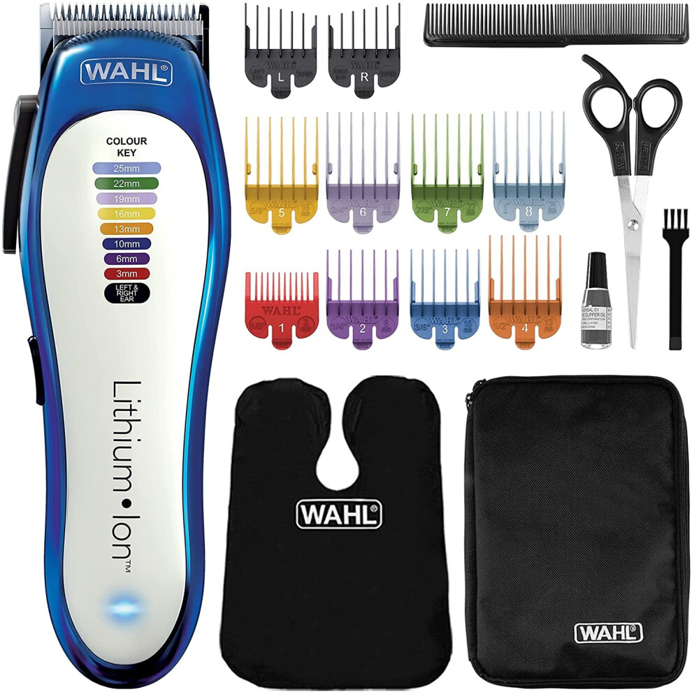 (Wahl Lithium Colour Pro) Wahl Hair Clippers for Men, Colour Pro Cordless Clipper, Lithium Head Shaver, Men's Hair Clippers