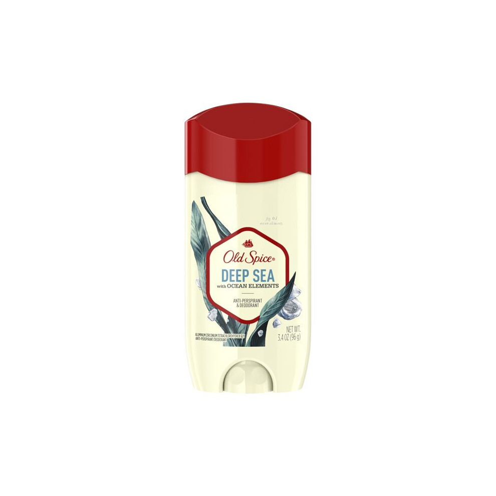 Old Spice Invisible Solid Antiperspirant Deodorant for Men, Deep Sea, 3.4 Oz.