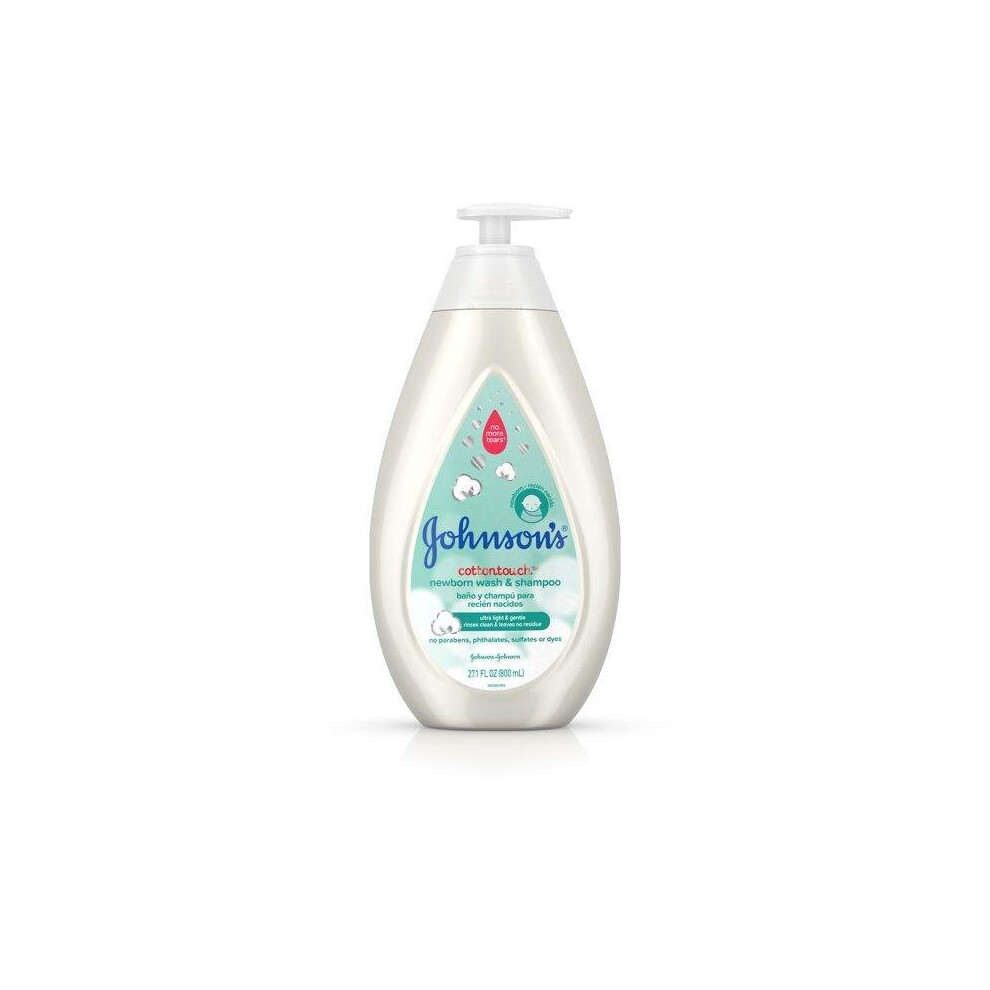 Johnson's CottonTouch Newborn Baby Wash & Shampoo, 27.1 fl. oz