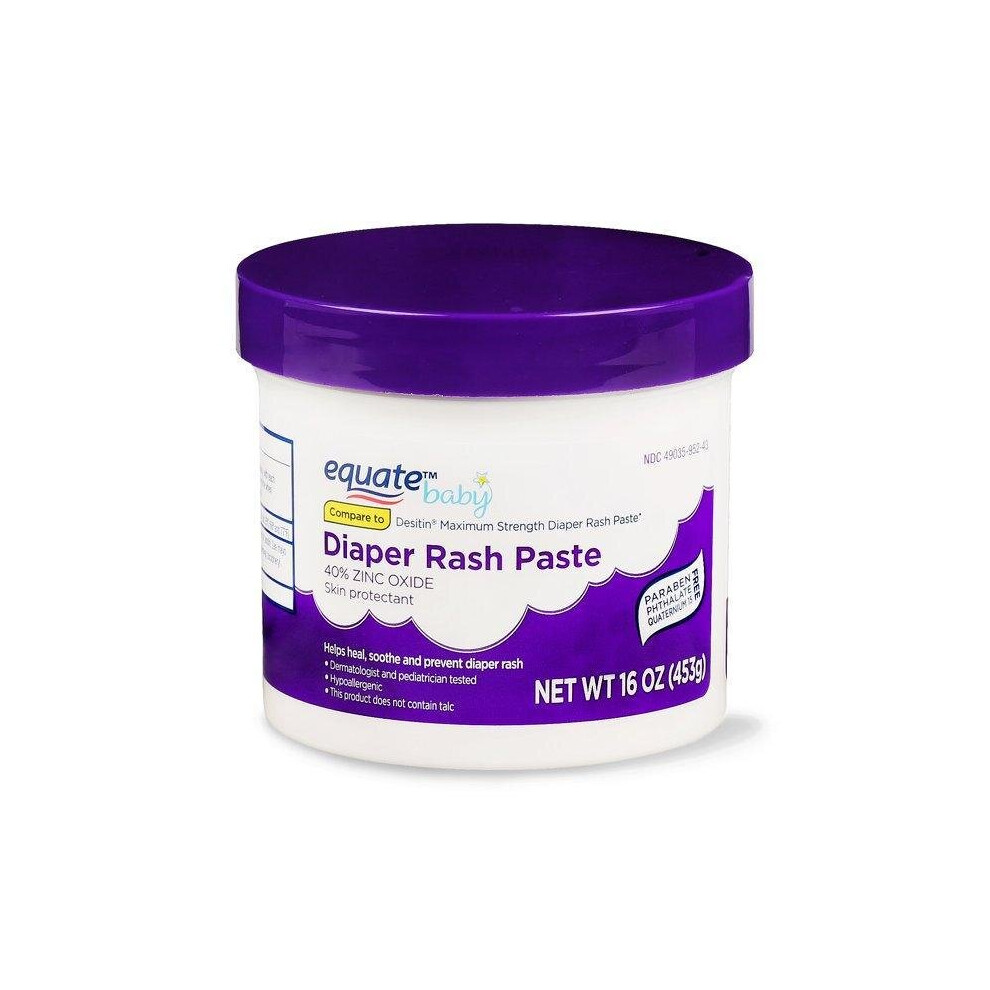 Baby Diaper Rash Paste With 40% Zinc Oxide, 16 Oz Equate