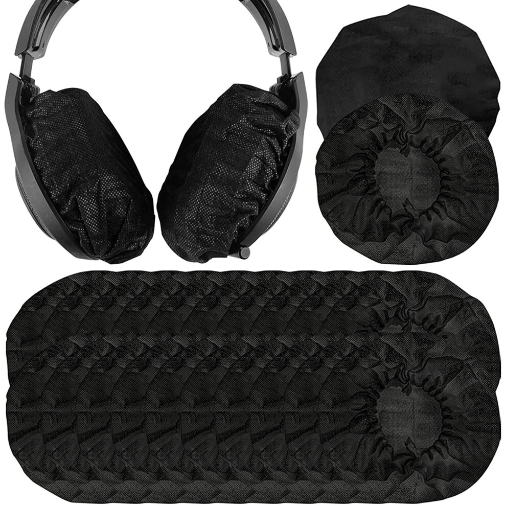 Geekria 100 Pairs Large Non-Woven Fabric Disposable Headphone Covers/Earphone Covers/Ear Pads Protector/Stretchable Sanitary...