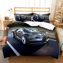 (08, Single-135*200cm) Sports Car Bedding Single Double Duvet Cover Pillow Cases Set