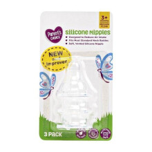 Parent's Choice Medium Flow Bottle Nipples, 3 ct