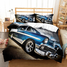 (10, King-240*220cm) Sports Car Bedding Single Double Duvet Cover Pillow Cases Set