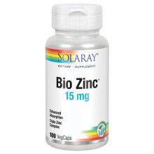 Solaray, Bio Zinek, 15 mg, 100 VegKapslí