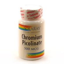 Solaray, Chrom-Picolinat, 500 mcg, 60 Tabletten