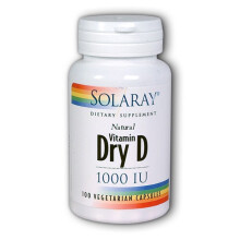 Solaray, Vitamina D-2 em Forma Seca, 25 mcg, 60 VegCaps