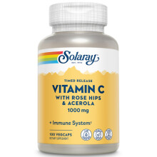 Solaray, Timed Release Vitamin C with Rose Hips & Acerola, 1,000 mg, 100 VegCaps