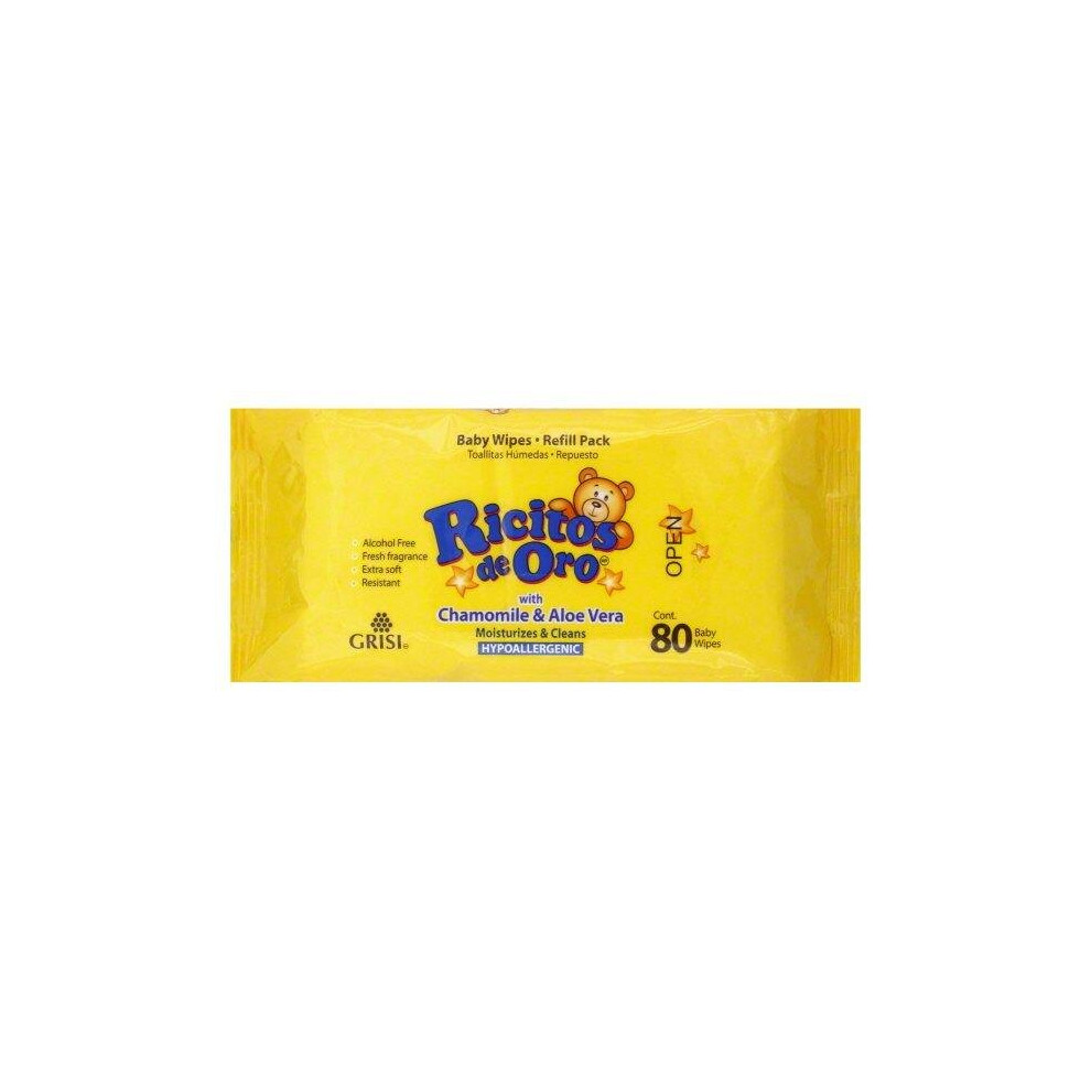 Ricitos De Oro Baby Wipes 80-Ct