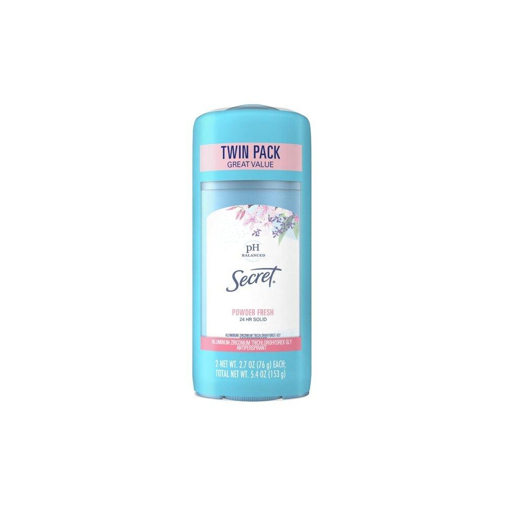 Secret Solid Antiperspirant Deodorant Powder Fresh 2.7 Oz., 2 Pack