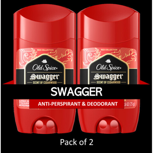 Old Spice Old Spice Red Collection Swagger Antiperspirant Deodorant for Men, 2.6 Oz., 2 Pack