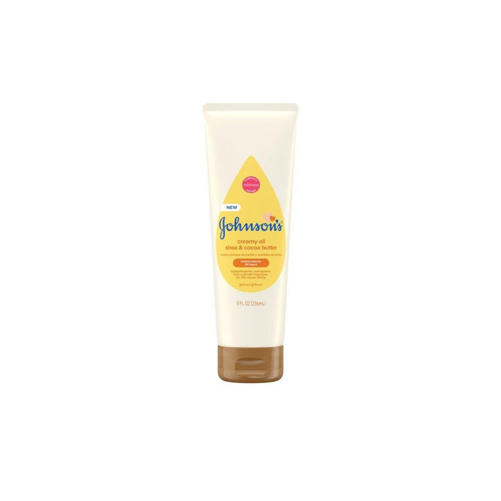 Johnson's Creamy Oil for Baby with Shea & Cocoa Butter, 8 fl. oz